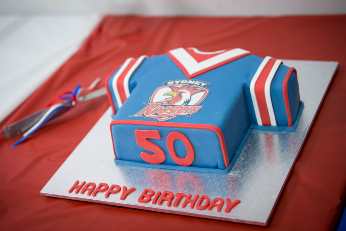 Roosters theme birthday cake for 50th Birthday - Tamworth Event Photography